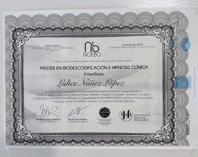Master’s Degree in Biodecoding and Clinical Hypnosis